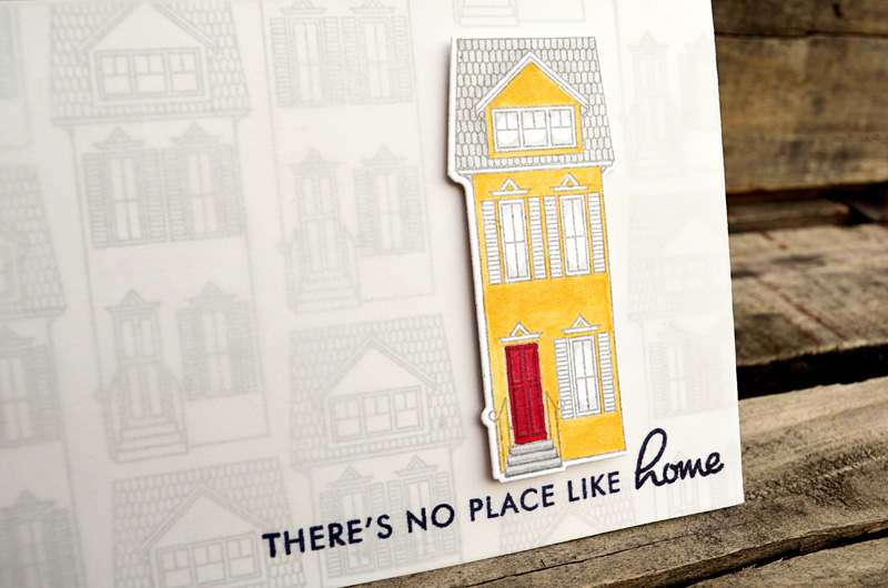 {No Place Like Home} card <br />
<br />
Die - Boards &amp; Beams <br />
Stamps - Boards &amp;...