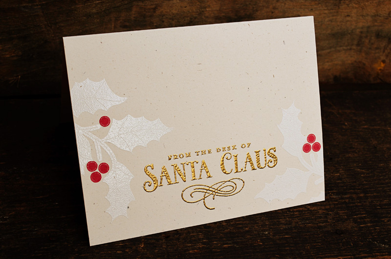 {From the Desk of} card <br />
<br />
Stamps -Santa Stationery, Mistletoe &amp; Holly<br />...