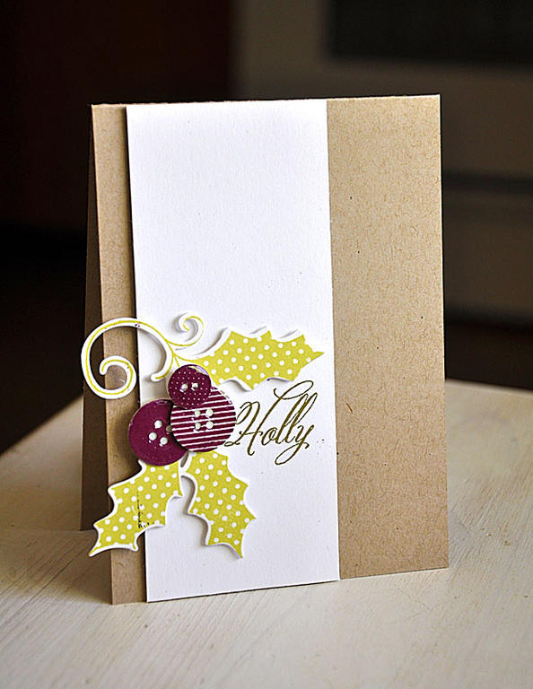Stamps: Bits &amp; Buttons , Mistletoe &amp; Holly and Holiday Button Bits<br />
Ink: Limeade...