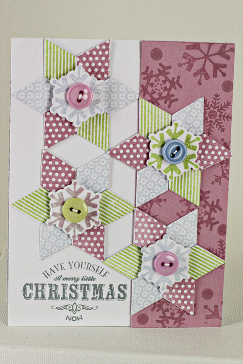 Stamps: Snowflake Medley, Happiest of Holidays, Happy Harlequin<br />
Dies: Snowflake Medley,...