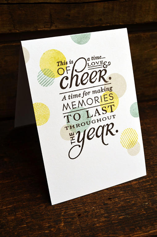 {Love &amp; Cheer} card<br />
<br />
Stamps - Bits &amp; ButtonsStylish Sentiments<br />
Ink...