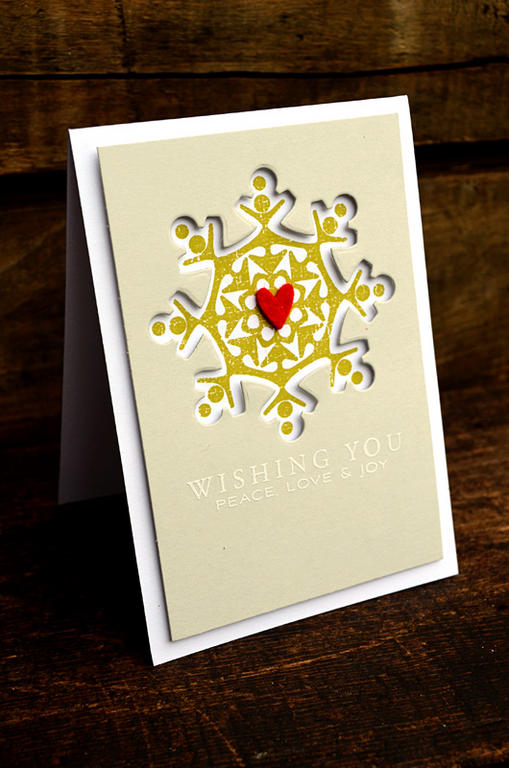 {Peace Love Joy} card<br />
<br />
Stamps - Snowflake Medley, Tree Trimming Trio<br />
Ink -...