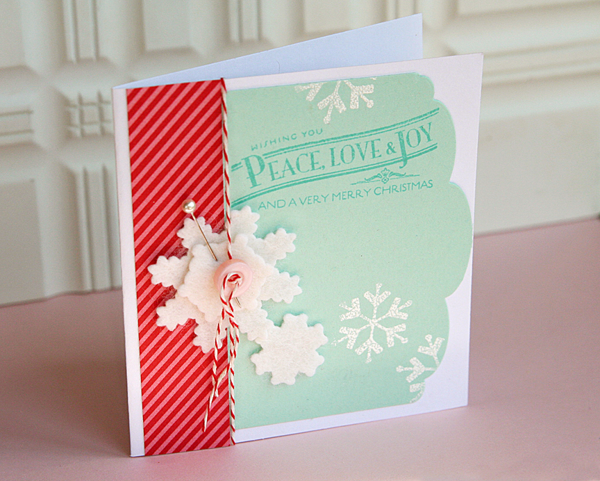 STAMPS: Happiest of Holidays, Snowflake Medley<br />
INK: Hawaiian Shores, Fresh Snow ink<br />...