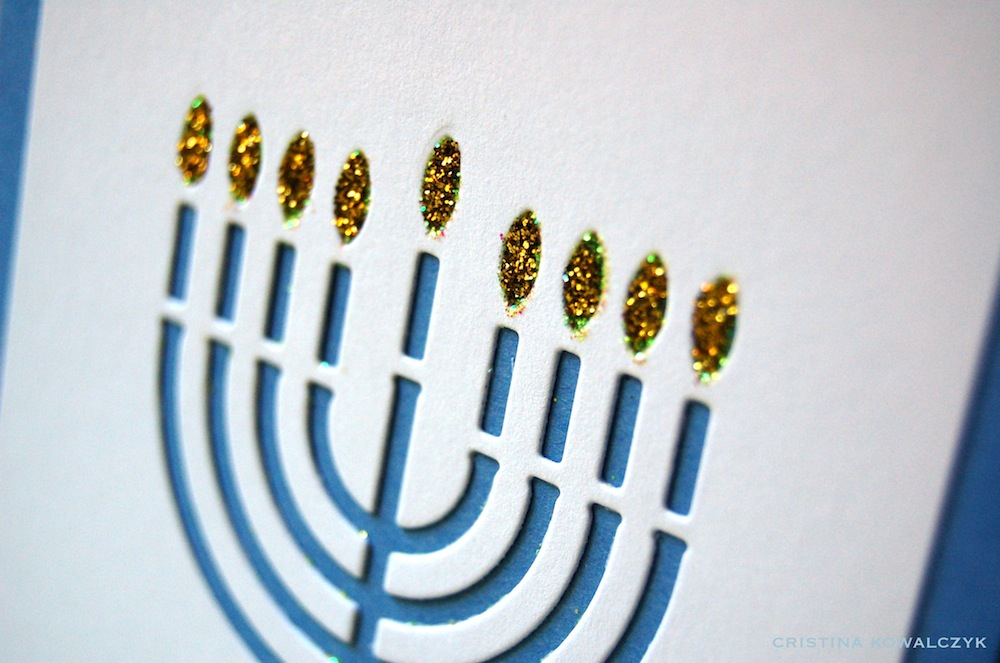 Cardstock: white, blueberry sky<br />
Stamps: Menorah Medley<br />
Ink: black<br />
Dies:...