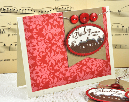 Paper: rustic cream, pure poppy, pure poppy pattern pack, kraft<br />
Stamps: 2012 Holiday...