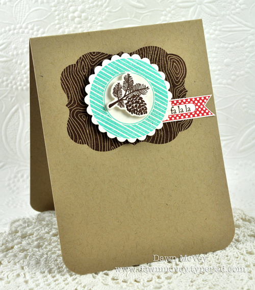 Paper: rustic cream, kraft<br />
Stamps: Countdown to Christmas, Countdown Details, Modern Wood...