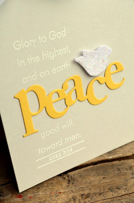 {Peace} card<br />
<br />
Stamps - Beautiful Blessings: Holiday<br />
CS - Soft Stone, White,...