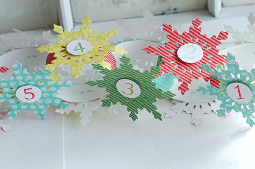 stamps:  countdown to christmas<br />
ink:  pure poppy, simply chartreuse, new leaf, aqua...