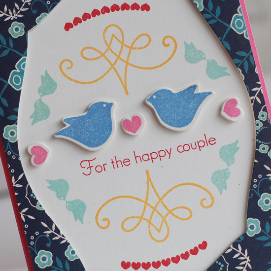 Stamps: Heart-2-Heart #9, Over Under Easy<br />
Ink:  Pure Poppy, Summer Sunries, Aqua Mist,...