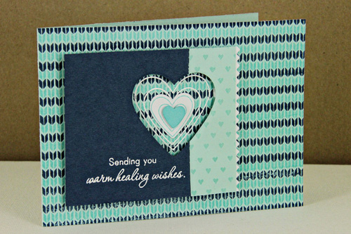 Stamps: BB: Striped Sweater, Healing Touch Sentiments, Heart Prints, BB: Hearts<br />
Dies:...