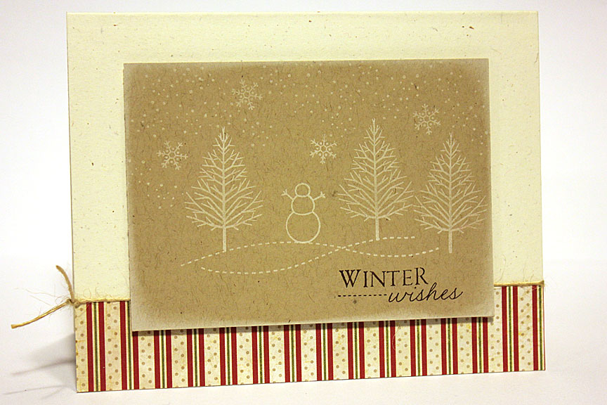 size: 5 1/2&quot; x 4 1/4&quot;<br />
<br />
stamps: Winter Hills, Holiday Button Bits<br />...