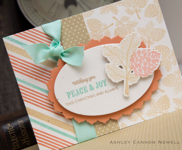 Supplies<br />
<br />
Stamps: Peaceful Pinecones, Background Basics: Super Stripes<br />...