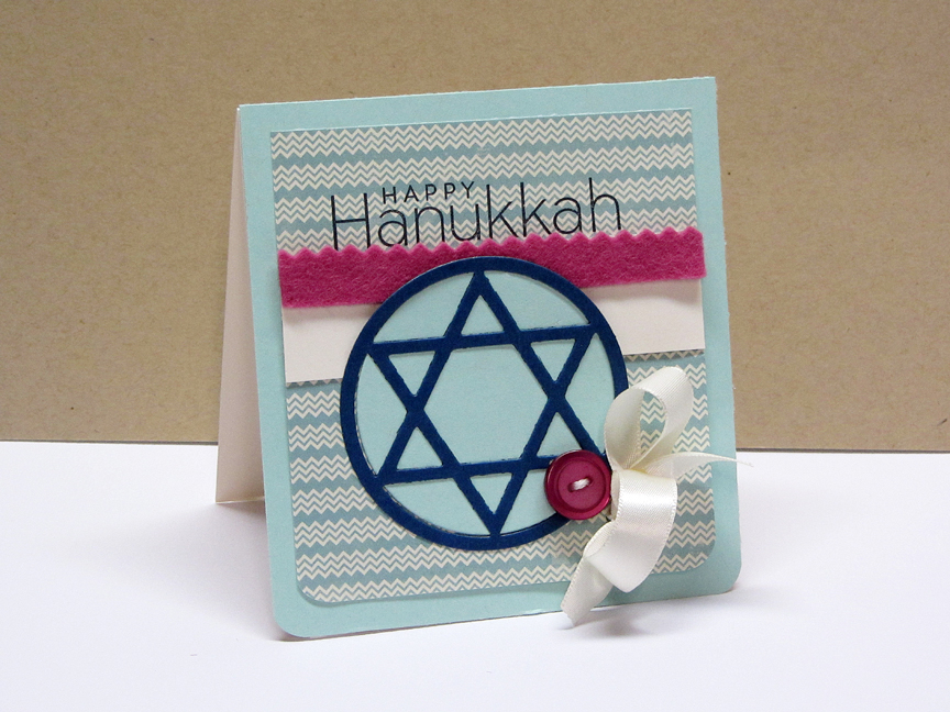 STAMPS: Menorah Medley<br />
INK: True Black<br />
PAPER: Aqua Mist, Enchanted Evening,...