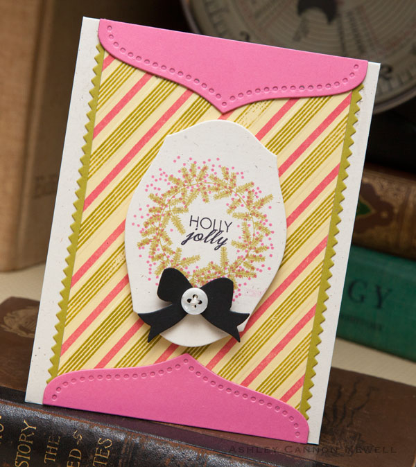 Supplies<br />
<br />
Stamps: 2012 Holiday Tags, Background Basics: Super Stripes, Wreath for...