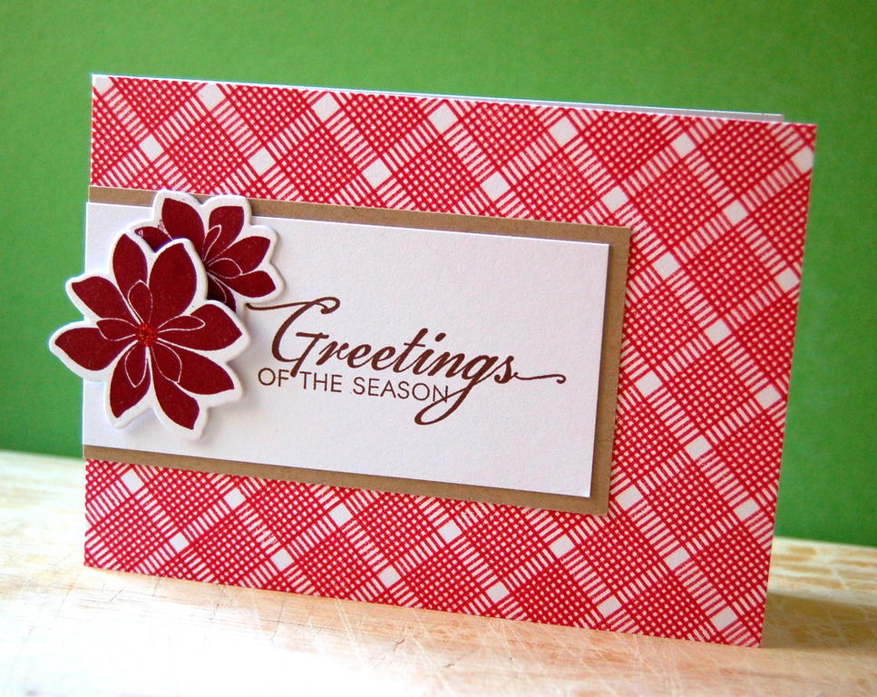 Cardstock: white, kraft<br />
Stamps: Background Basics: Super Stripes, Think Big Favorites...