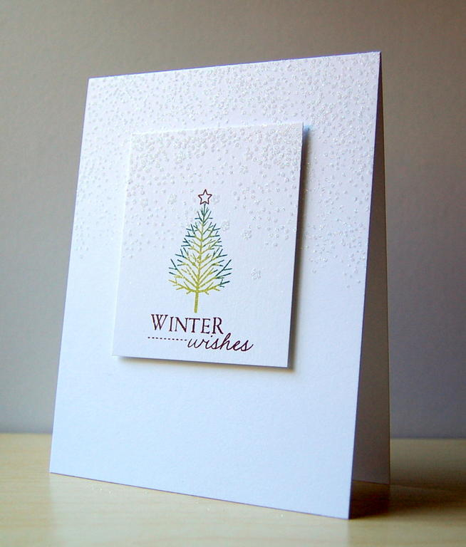Cardstock: white<br />
Stamps: Winter Hills<br />
Ink: ripe avocado, simply chartreuse, dark...