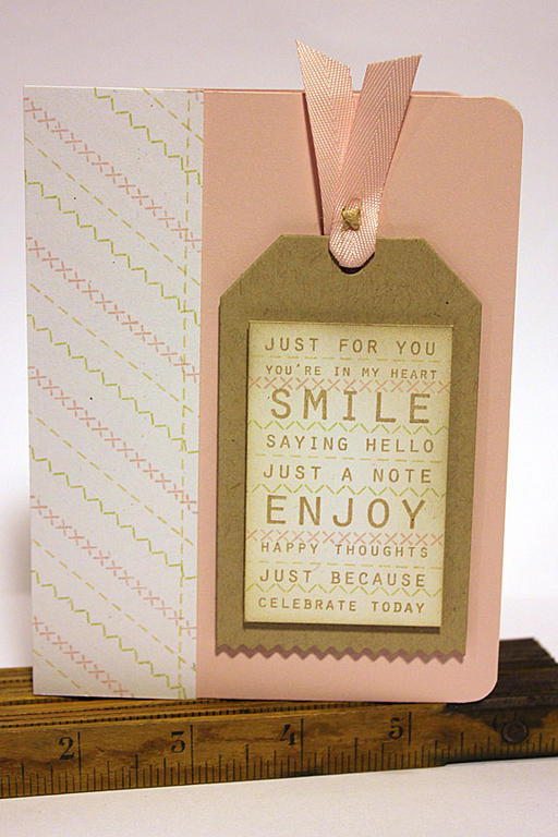 size: 4 1/4&quot; x 5 1/2&quot;<br />
<br />
stamps: Sentiment Signs, Sew Simple Borders<br />...