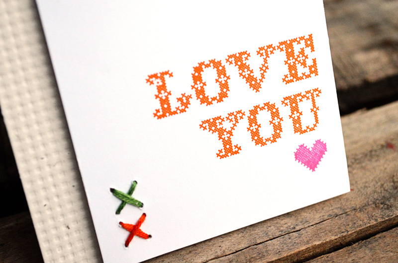 {Love You} card<br />
<br />
Stamps - Stitched Sentiments<br />
CS - White, Rustic Cream<br...