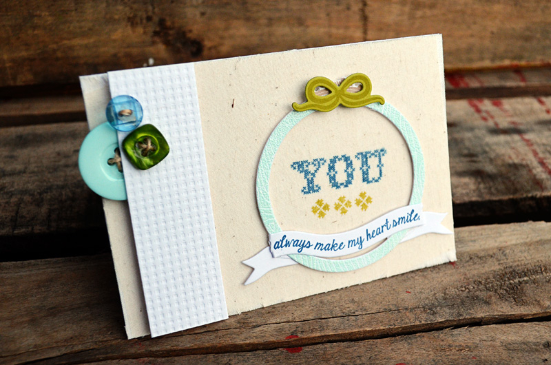{Heart Smile} card <br />
<br />
Stamps - Stitched Sentiments, Party Poppers<br />
Die -...