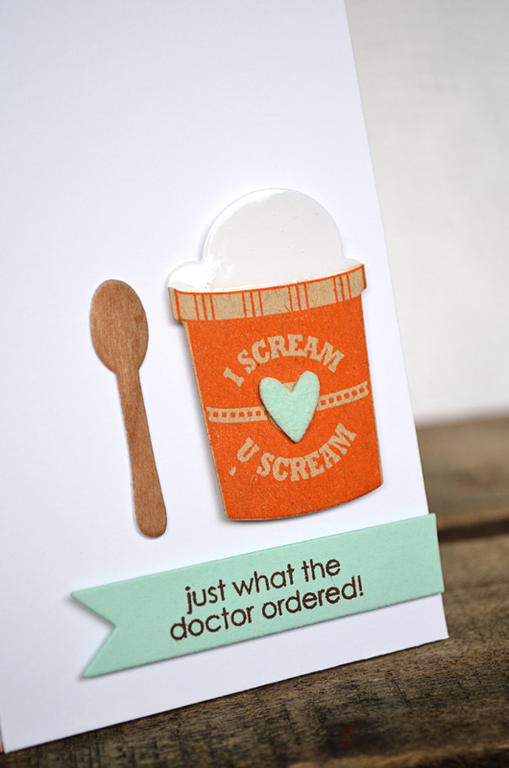 {Ice Cream Dr.} card<br />
<br />
Stamps - Comfort Food, Background Basics, Striped Sweater<br...
