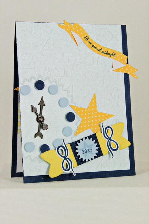 Shimmer Cardstock: Blue and Night Sky Cardstock: Enchanted Evening, Harvest Gold, Spring Rain...