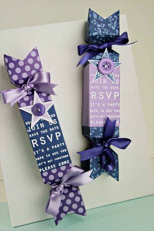 Stamps: Party Poppers, Star Prints, Sentiment Signs, By Invitation, Over Under Easy<br />
Dies:...