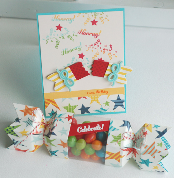 Stamps:  Party Poppers<br />
Ink:  Hawaiian Shores, Summer Sunrise, Pure Poppy, New Leaf,...