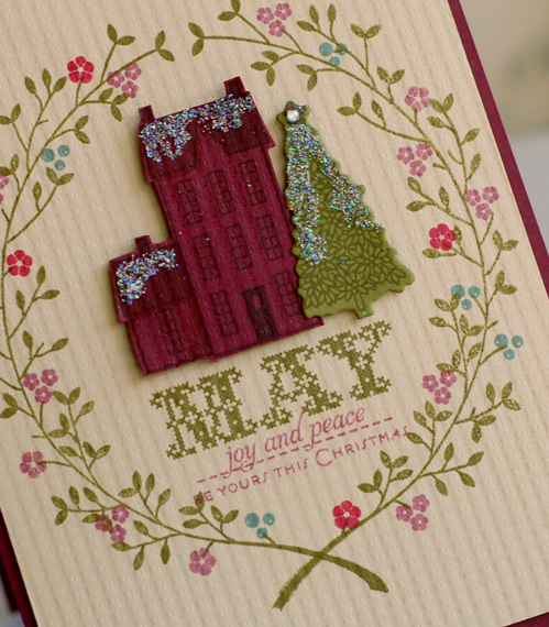Stamps:  Stitched Sentiments, Christmas Poinsettia, Winter Hills, Home for the Holidays<br />...