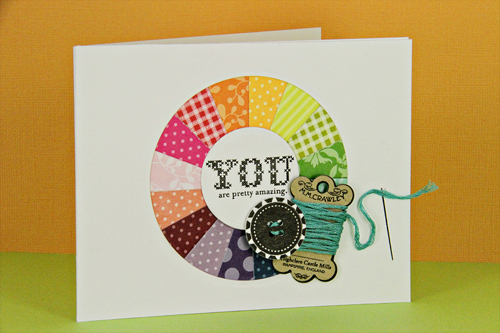 Stamps: Stitched Sentiments, Hanging By a Thread, Buttoned Up, Simply You<br />
Cardstock:...