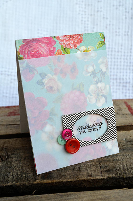 {Missing You} card<br />
<br />
Stamps - Framed Out #10, Party Poppers<br />
Die - Framed Out...