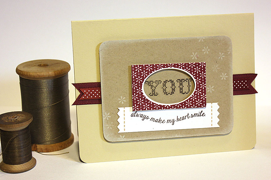 size: 5 1/2&quot; x 4 1/4&quot;<br />
<br />
stamps: Stitched Sentiments, Framed Out #10, Sew...