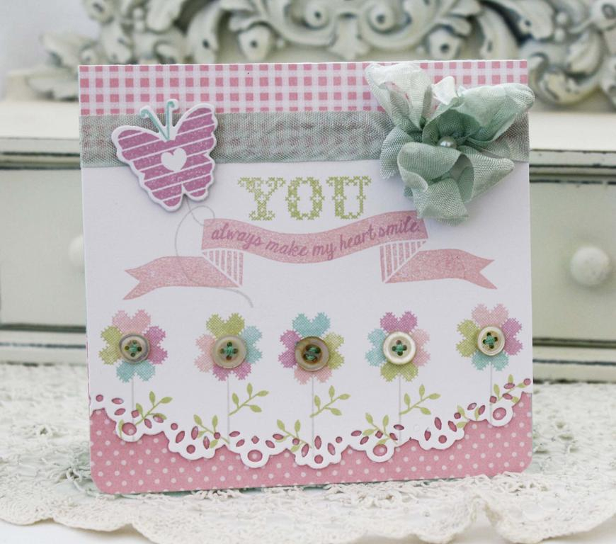 Papertrey Ink Supplies Used:<br />
Stamps:<br />
Stitched Sentiments and Heart-2-Heart #10<br...