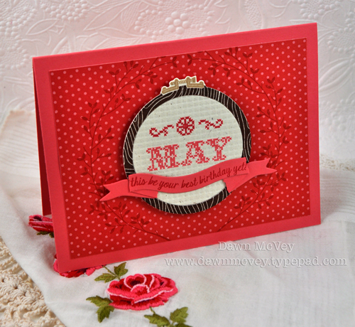 Paper: berry sorbet, rustic cream, pure poppy pattern pack<br />
Stamps: Stitched Sentiments<br...