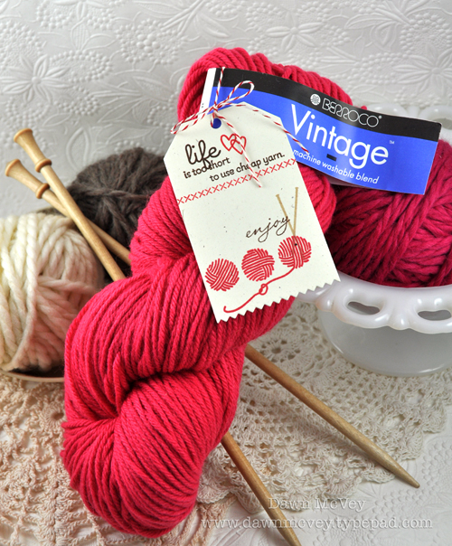 Paper: rustic cream<br />
Stamps: Knit Bits, Purls of Wisdom, Sew Simple Borders<br />
Ink:...