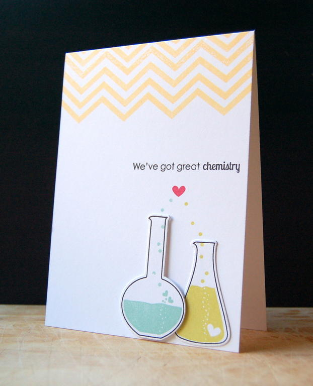 Cardstock: white<br />
Stamps: Love Potion, Background Basics: Chevron Stripes, Polka Dot...