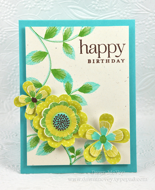 Paper: rustic cream, hawaiian shores, limeade ice pattern pack<br />
Stamps: Embroidered...