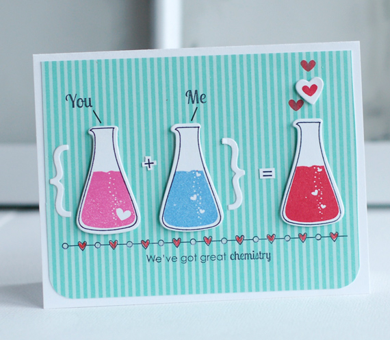stamps:  Love potion, simple valentine<br />
ink:  hibiscus, blueberry sky, pure poppy, true...