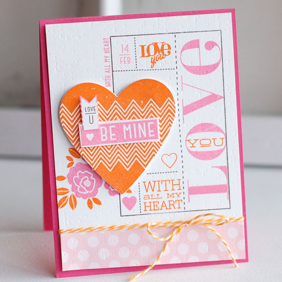 stamps:  with all my heart, sew simple borders, love lives here holiday<br />
ink:  orange...