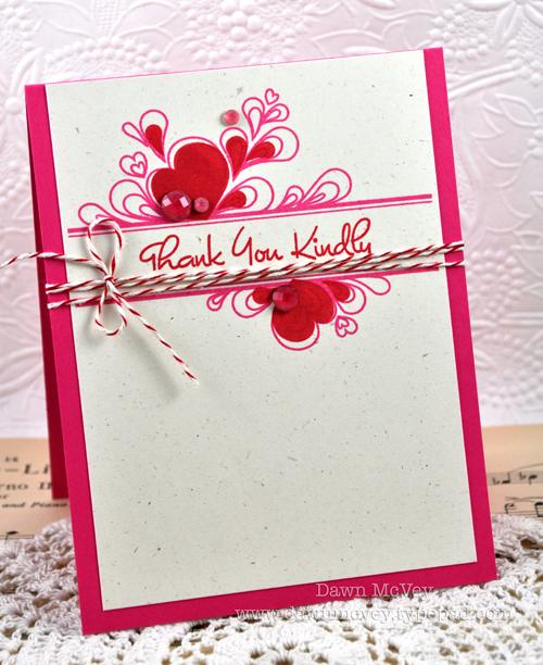 Paper: rustic cream, raspberry fizz<br />
Stamps: Quilled Elegance<br />
Ink: pure poppy,...