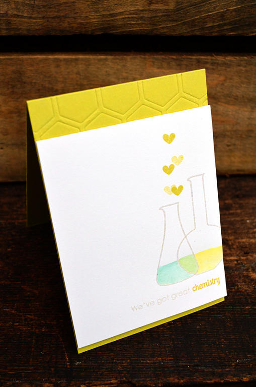 {Great Chemistry} card<br />
<br />
Stamps - Love Potion <br />
CS - White, Simply...