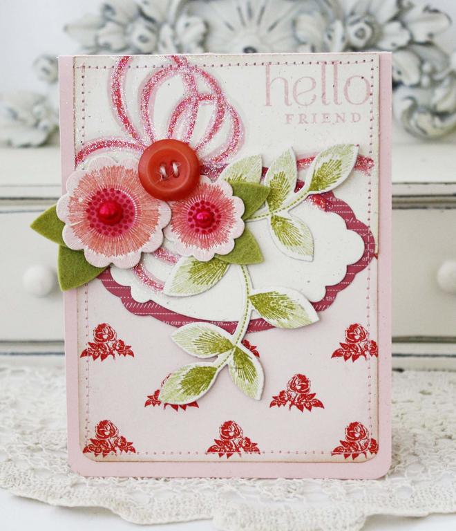 Papertrey Ink Supplies Used:<br />
Ribbons &amp; Bows and Embroidered Blooms<br />...