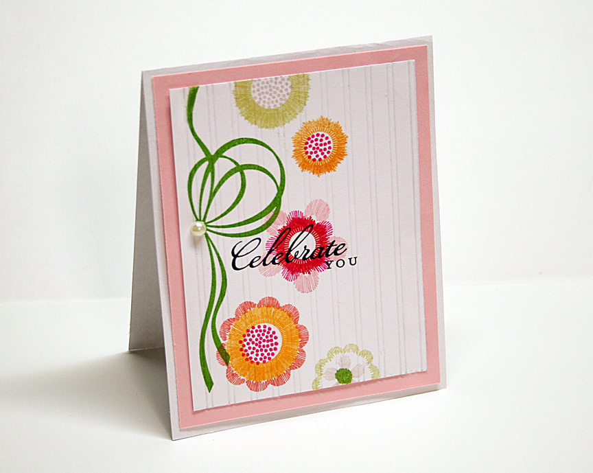 STAMPS: Embroidered Blooms, Ribbons &amp; Bows<br />
INK: True Black, Sweet Blush, Pure Poppy,...