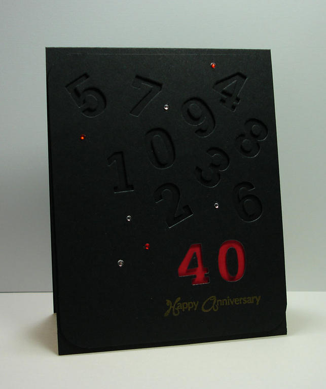 40th Anniversary<br />
I made this card for my husband for our 40th.  I was so inspired by this...