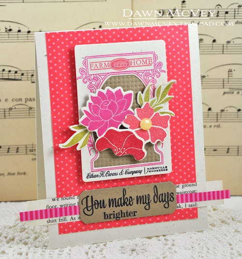 Paper: rustic cream, kraft, raspberry fizz &amp; berry sorbet pattern packs, dearest jane...