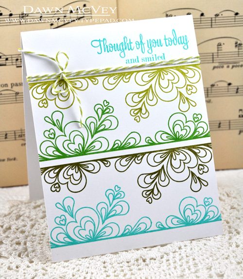 Paper: stamper&#039;s select white<br />
Stamps: Happy For You, Quilled Elegance<br />
Ink:...
