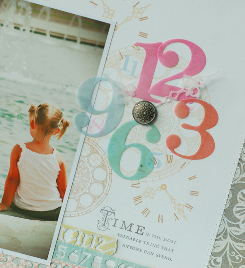 Stamps:  Hands of Time, Get to the Point<br />
Ink:  Classic Kraft, Fine Linen, Spring Rain,...