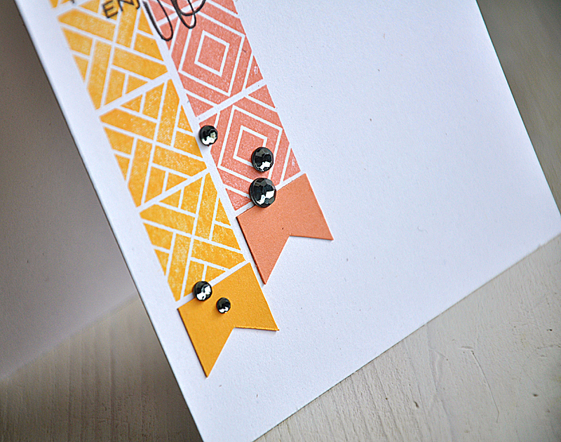 Stamps: Square Prints &amp; Think Big Favorites #24<br />
Ink: Summer Sunries, Melon Berry...