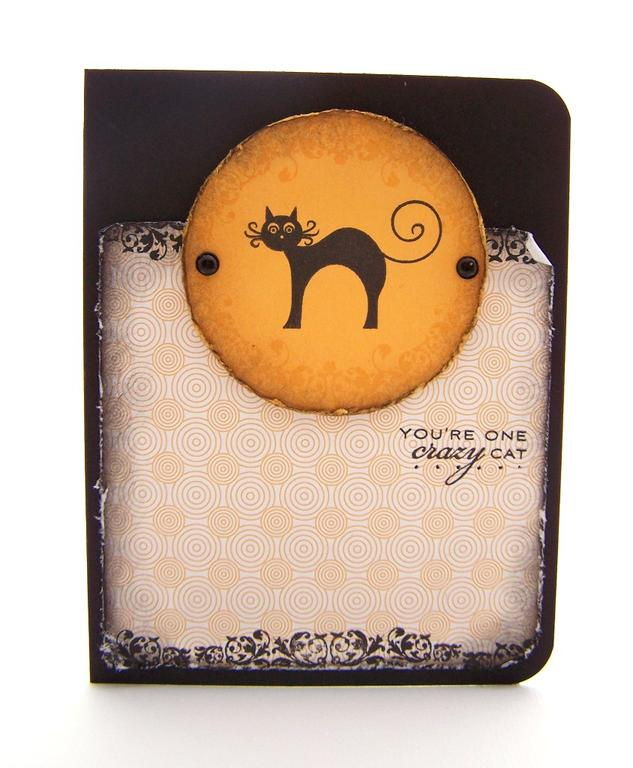 Stamps- Spooky sweets II<br />
ink- Black, Summer Sunrise<br />
Paper- Black, Father knows...