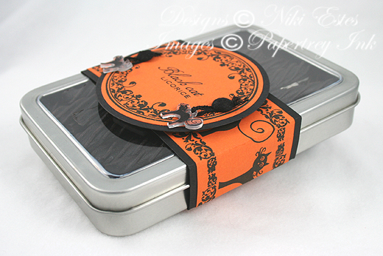 Project Title: Black Cat Licorice<br />
Stamps: Spooky Sweets II (Papertrey Ink)<br />...