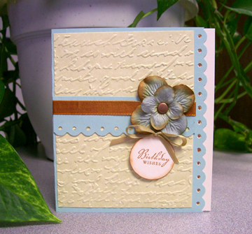 I started with an Aqua Mist base and used my threading water punch on the edge.  To make it more...